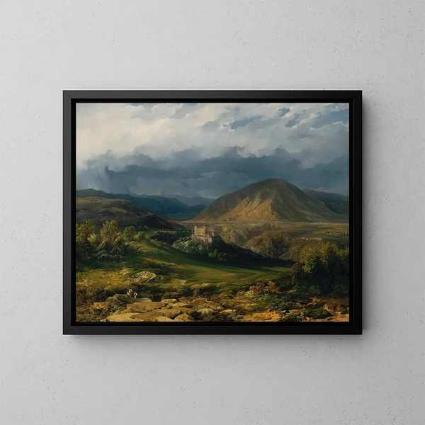 Château de Cles dans la vallée de Non en Tyrol du Sud - Thomas Ender — ingelijst kunstwerk aan de muur