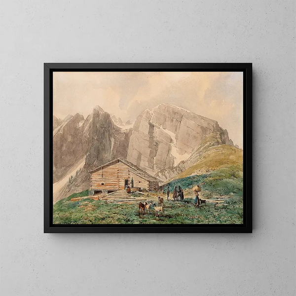 Forteresse de Saint-Pétersbourg près de Silz dans le Tyrol - Thomas Ender — ingelijst kunstwerk aan de muur