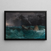 De keizerlijke en koninklijke stoomboot Marianna in een storm op de Zwarte Zee - Thomas Ender — ingelijst kunstwerk aan de muur