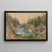 Landschap met rivier en bos in de Alpen - Thomas Ender — ingelijst kunstwerk aan de muur