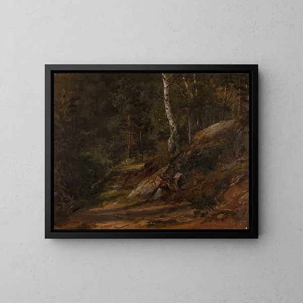 Studie van het bos van Romsdal - Thomas Fearnley — ingelijst kunstwerk aan de muur