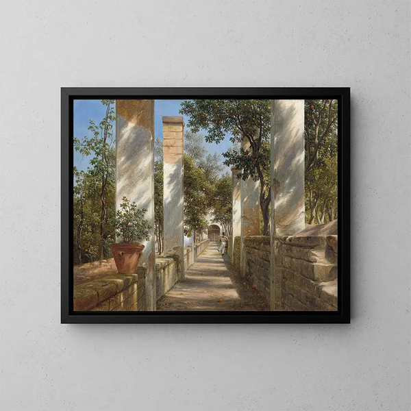 Pergola met sinaasappels - Thomas Fearnley — ingelijst kunstwerk aan de muur
