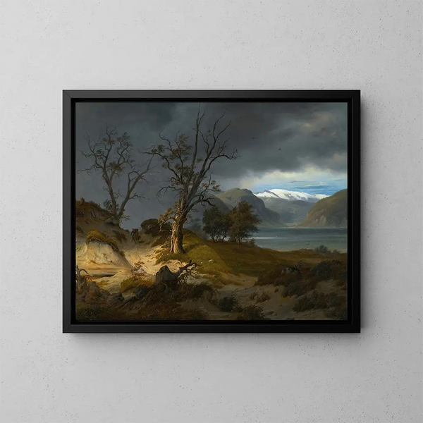Ruiter in een landschap - Thomas Fearnley — ingelijst kunstwerk aan de muur