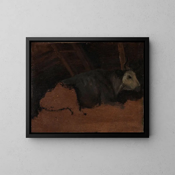 Studie van een koe - Thomas Fearnley — ingelijst kunstwerk aan de muur