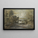 Een herder met drie koeien bij een hooggelegen vijver - Thomas Gainsborough — ingelijst kunstwerk aan de muur