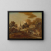 Een denkbeeldig bosdorp met veehouders en vee - Thomas Gainsborough — ingelijst kunstwerk aan de muur