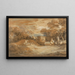 Landschap met bergen, figuren, schapen en fontein - Thomas Gainsborough — ingelijst kunstwerk aan de muur