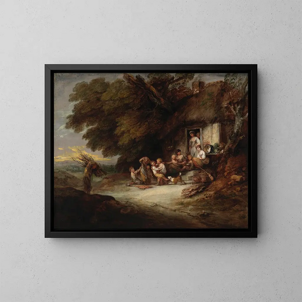 La porte du cottage - Thomas Gainsborough — ingelijst kunstwerk aan de muur
