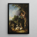 Twee jonge herders met honden die vechten - Thomas Gainsborough — ingelijst kunstwerk aan de muur