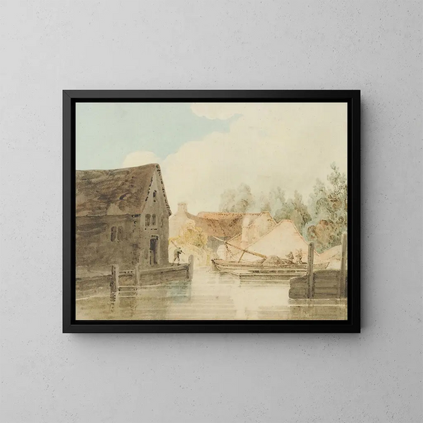 Quai du canal - Thomas Girtin — ingelijst kunstwerk aan de muur