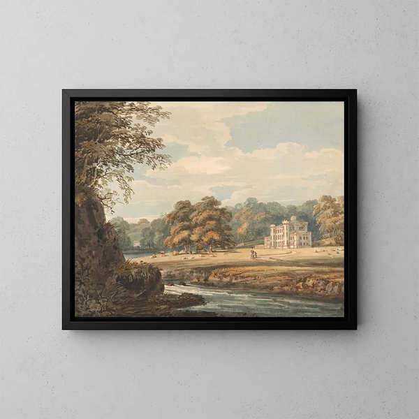 van het huis in Chalfont, Buckinghamshire - Thomas Girtin — ingelijst kunstwerk aan de muur