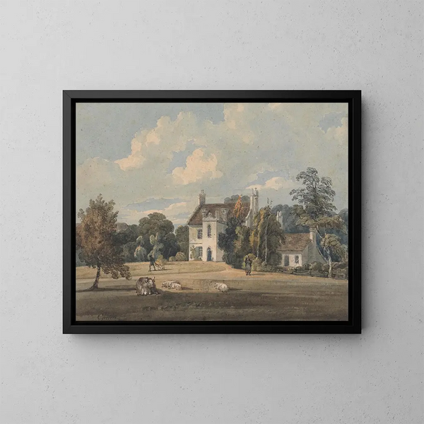 Chalfont Lodge, Buckinghamshire - Thomas Girtin — ingelijst kunstwerk aan de muur
