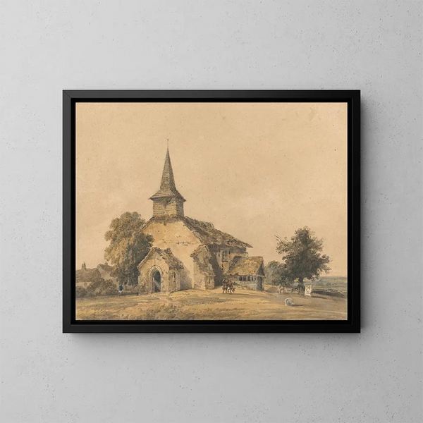 Kerk van de kapel, Surrey - Thomas Girtin — ingelijst kunstwerk aan de muur
