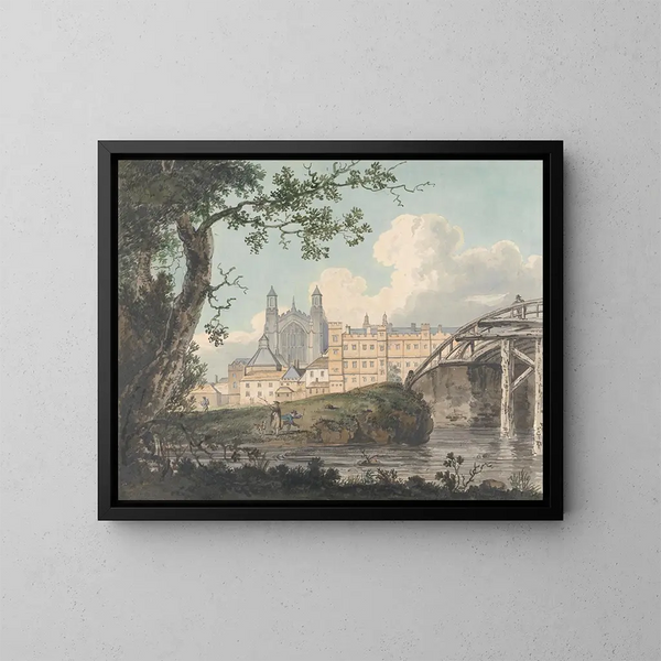 van het Eton College schilderij vanaf de Datchetweg - Thomas Girtin — ingelijst kunstwerk aan de muur