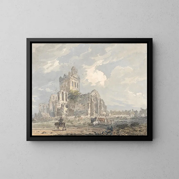 Abdij van Jedburgh, Roxburghshire - Thomas Girtin — ingelijst kunstwerk aan de muur