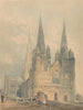 Kathedraal van Lichfield Staffordshire - Thomas Girtin — weergave van het kunstwerk