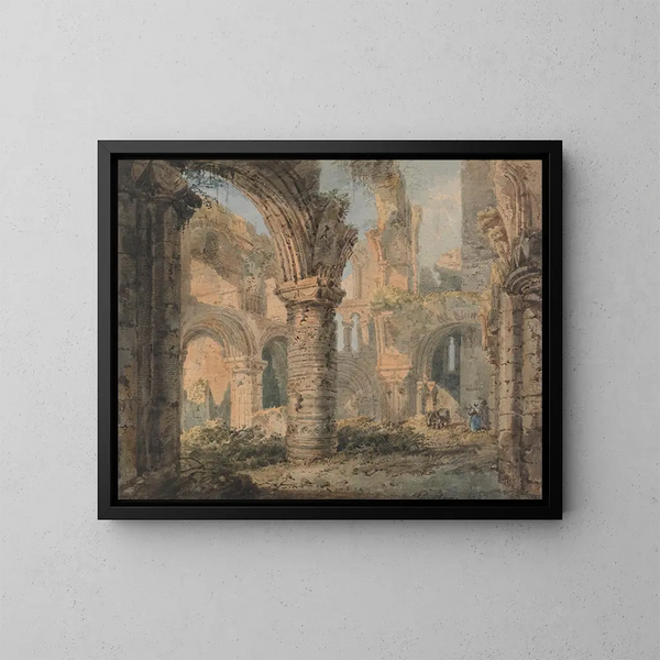 L'île sainte de Saint Cuthbert - Thomas Girtin — ingelijst kunstwerk aan de muur