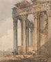 Tempel van Antoine en Faustina - Thomas Girtin — weergave van het kunstwerk