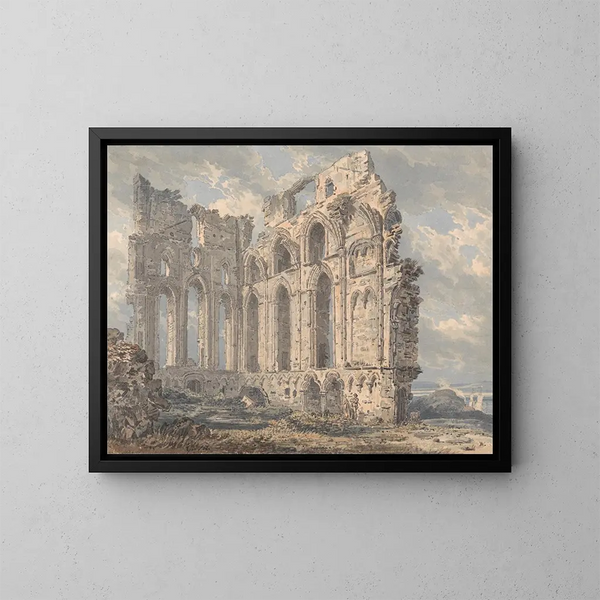 Prieuré de Tynemouth, Northumberland - Thomas Girtin — ingelijst kunstwerk aan de muur