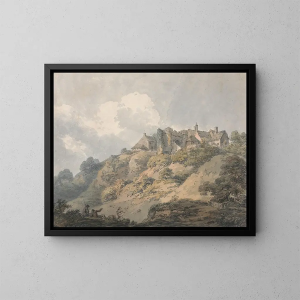 Vue de Winchelsea, Sussex - Thomas Girtin — ingelijst kunstwerk aan de muur