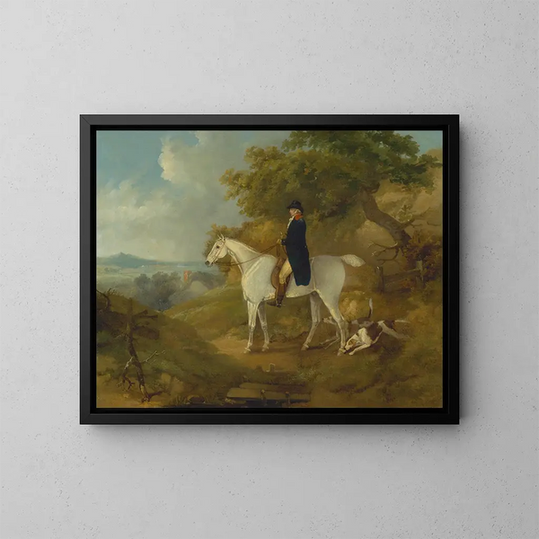 George Morland op zijn paard - Thomas Hand — ingelijst kunstwerk aan de muur