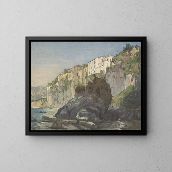 Huizen in Sorrente - Thomas Hartley Cromek — ingelijst kunstwerk aan de muur