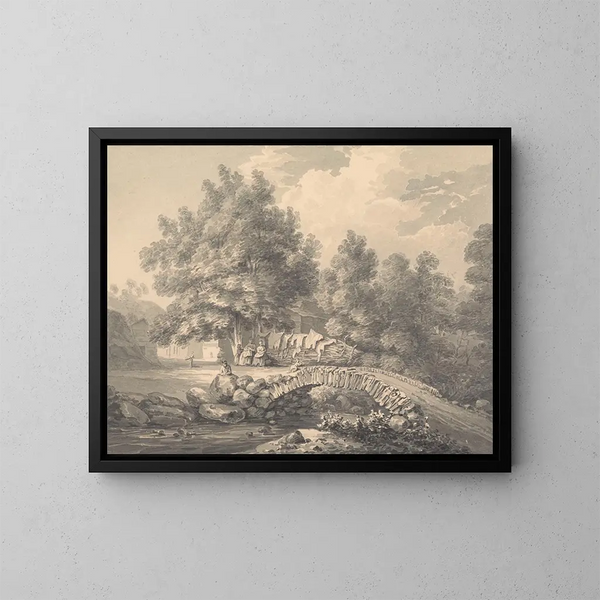 Een rustieke scène - Thomas Hearne — ingelijst kunstwerk aan de muur