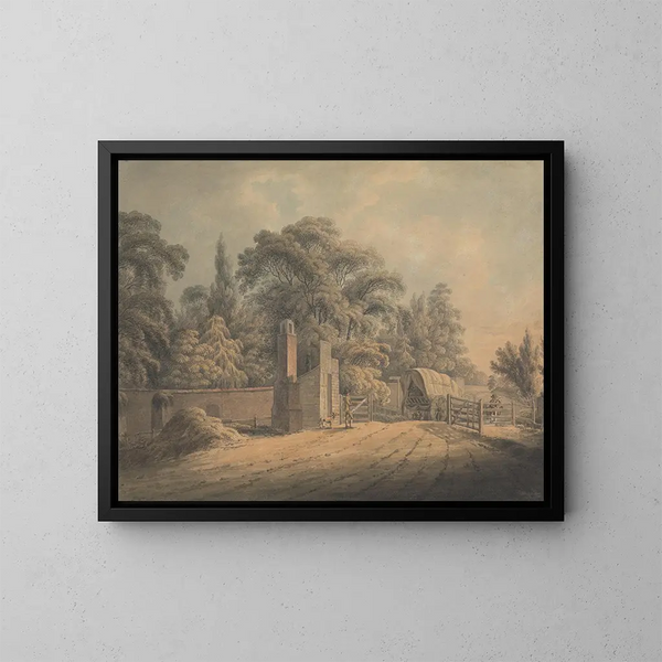Le péage de Bayswater - Thomas Hearne — ingelijst kunstwerk aan de muur