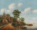 Een dorp aan de rand van een rivier - Thomas Heeremans — weergave van het kunstwerk