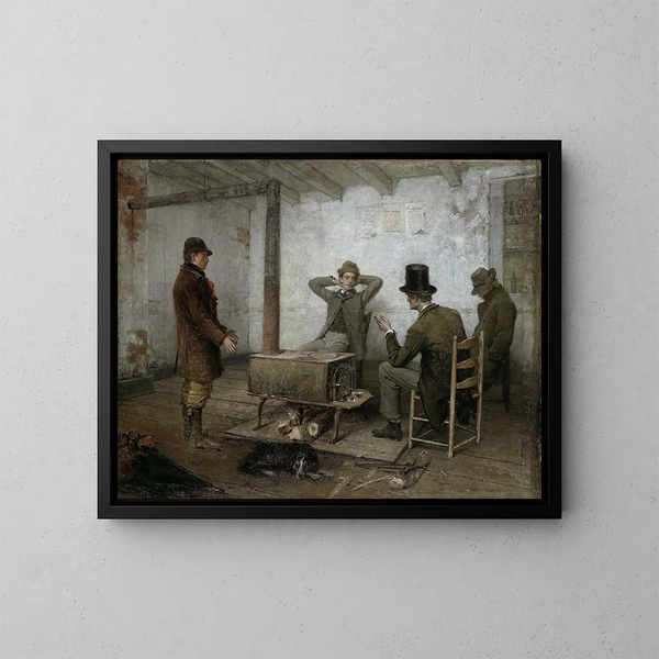 Een vriendelijke waarschuwing - Thomas Hicks — ingelijst kunstwerk aan de muur