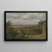Greenwich Hospital painting from the observatory with a distant view of London - Thomas Hofland — framed artwork on a wall