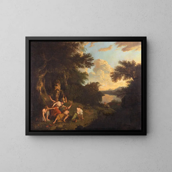 De Dood van Orpheus - Thomas Jones — ingelijst kunstwerk aan de muur