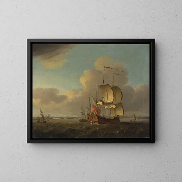 Navigatie in de Thamesmonding - Thomas Mellish — ingelijst kunstwerk aan de muur