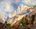 Een tijdelijke regenbui in de Yellowstone-kloof - Thomas Moran — weergave van het kunstwerk