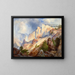 Een tijdelijke regenbui in de Yellowstone-kloof - Thomas Moran — ingelijst kunstwerk aan de muur