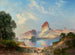 Een Indiaas paradijs, groene rivier, Wyoming - Thomas Moran — weergave van het kunstwerk