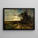 Ramener le bétail, côte de Floride - Thomas Moran — ingelijst kunstwerk aan de muur