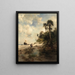 Île de Fort George en Florida - Thomas Moran — ingelijst kunstwerk aan de muur