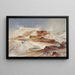 van Thomas Moran's Schilderij Bronnen van de warme wateren van Gardiners River Yellowstone — ingelijst kunstwerk aan de muur
