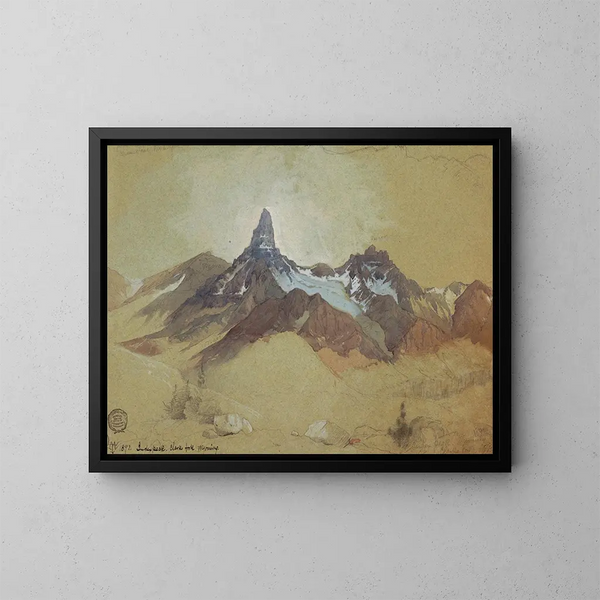 Pic Index, Clarks Fork, Wyoming - Thomas Moran — ingelijst kunstwerk aan de muur