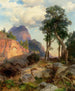 Leeuw van de berg in de grot van de Grand Canyon - Thomas Moran — weergave van het kunstwerk