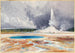 Old Castle Geyser - Thomas Moran — weergave van het kunstwerk