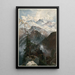 Sommet de la Sierra Nevada - Thomas Moran — ingelijst kunstwerk aan de muur