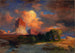Wolken bij zonsondergang Rivier Groen Wyoming - Thomas Moran — weergave van het kunstwerk