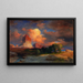 Wolken bij zonsondergang Rivier Groen Wyoming - Thomas Moran — ingelijst kunstwerk aan de muur
