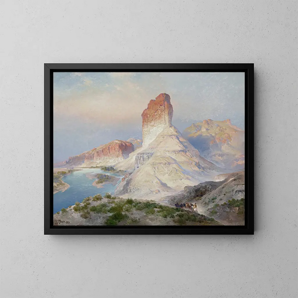 L'été indien à Green River, Wyoming - Thomas Moran — ingelijst kunstwerk aan de muur