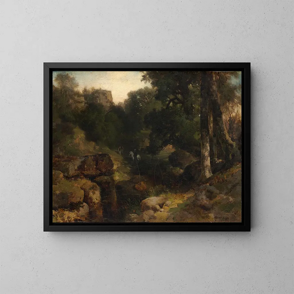 La Vallée - Thomas Moran — ingelijst kunstwerk aan de muur