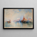 La lagune kijkend naar Santa Maria della Salute - Thomas Moran — ingelijst kunstwerk aan de muur