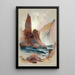 Tour à Tower Falls Yellowstone - Thomas Moran — ingelijst kunstwerk aan de muur