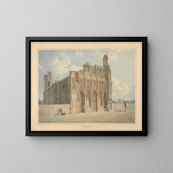 De kapel van Wakefield Bridge, Yorkshire - Thomas Richard Underwood — ingelijst kunstwerk aan de muur